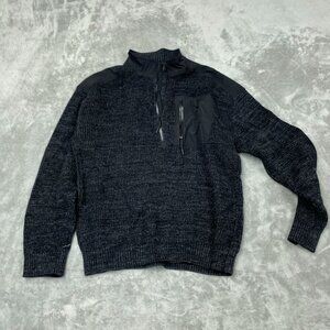 Bass Outdoor Mens Mixed Sweater Black Beauty XXL Warm Knit Pullover NWT 6241